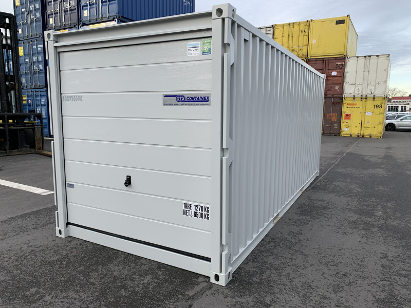 20' Lagercontainer mit Sektionaltor leichtbau 